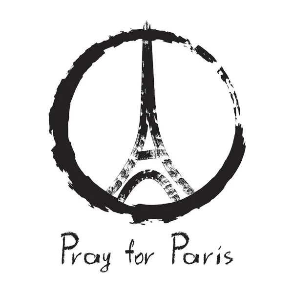 Молитесь за Париж, 13 ноября 2015 г. , — стоковый вектор