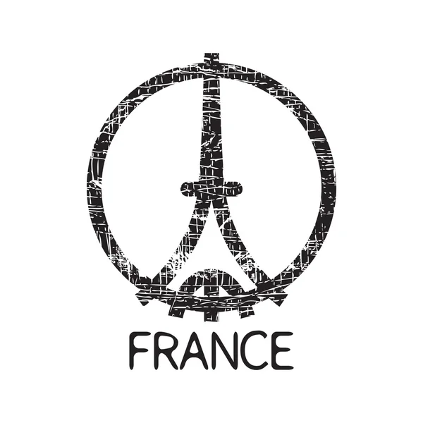 Tour Eiffel, France , — Image vectorielle