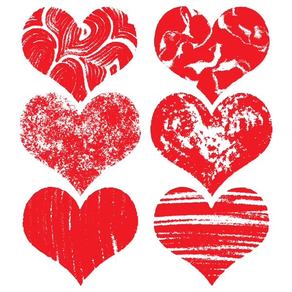 Icônes de coeur, icônes dessinées à la main — Image vectorielle