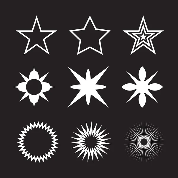 Ensemble d'étoiles scintillantes — Image vectorielle