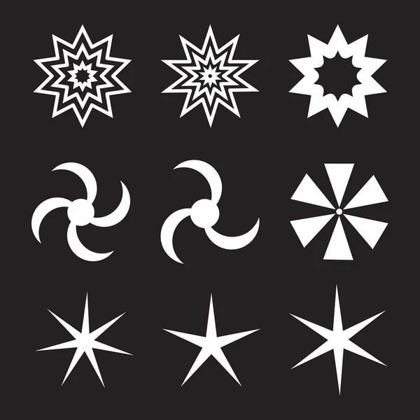 Set of sparkles star — Stock Vector