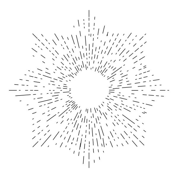 Rahmenvektordesign für Sonnenstrahlen. — Stockvektor