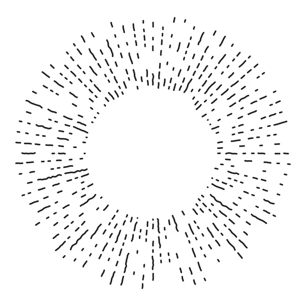 Conjunto de sunbursts desenhados à mão vintage —  Vetores de Stock