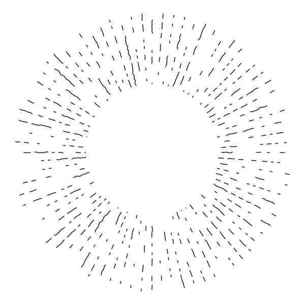 Set di sunburst disegnati a mano Vintage. — Vettoriale Stock