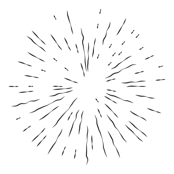 Rétro forme éclat de soleil — Image vectorielle