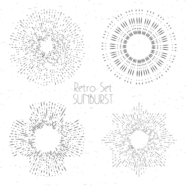 Elementos de design de raios de ruptura — Vetor de Stock