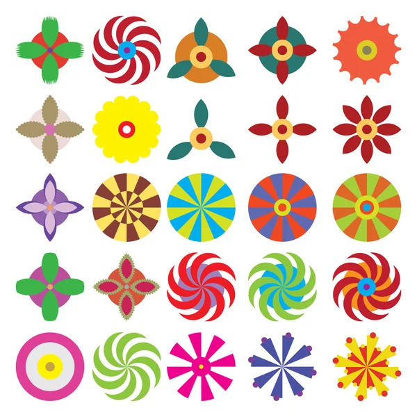 Flower icon set — Stock Vector