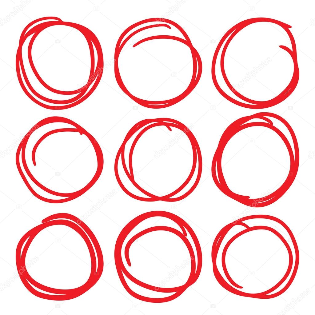 Red highlight circle set