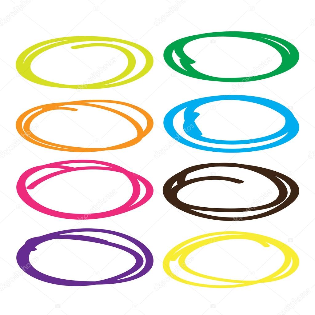 Vector set oval circles — Stock Vector © goldenshrimp 92104382