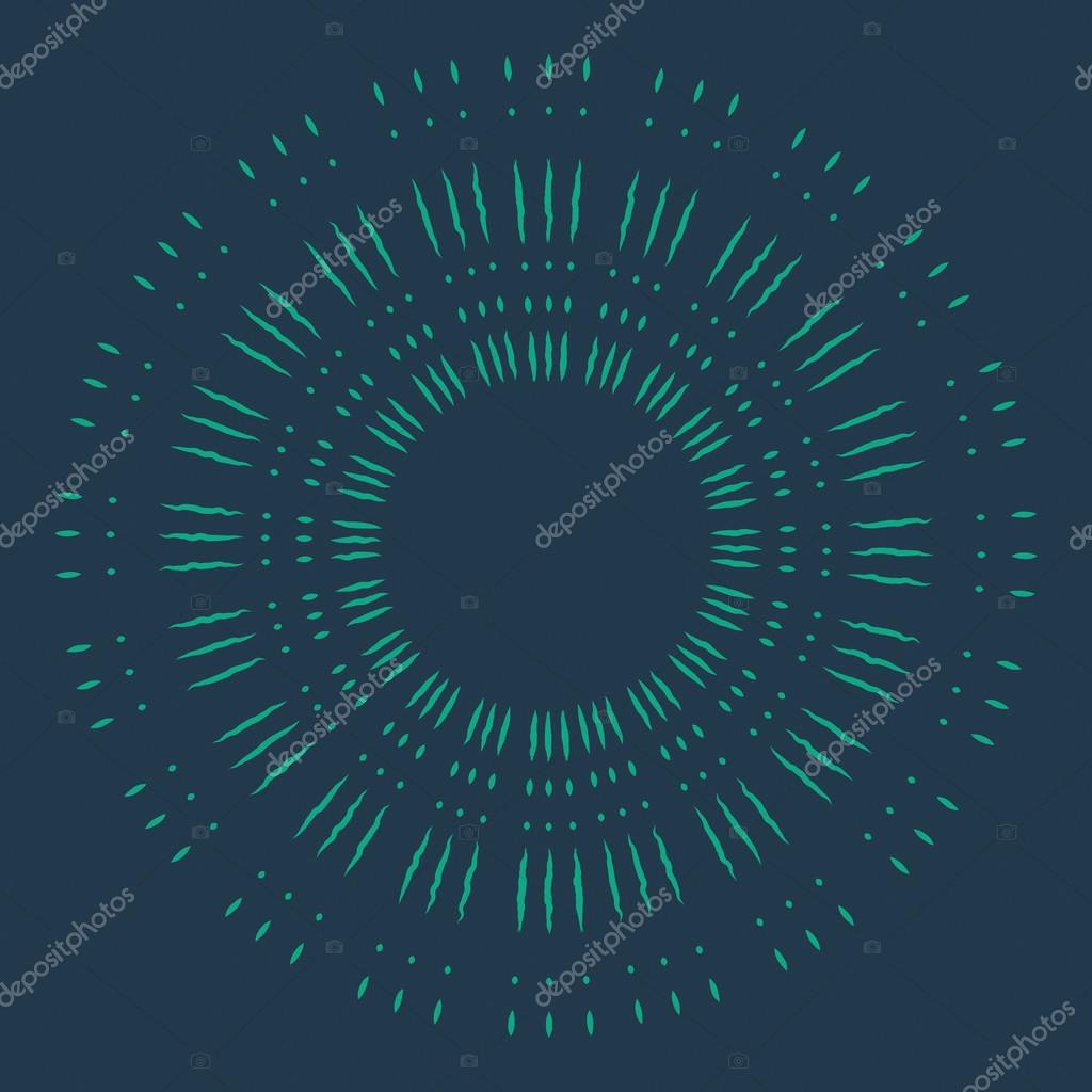 Isolated radial retro vector sun rays, vintage sunburst, badge and logotype design.