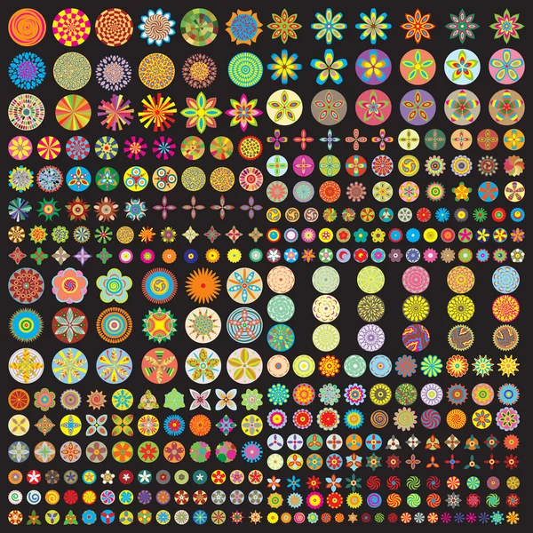 Более 300 икон цветов — стоковый вектор