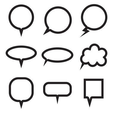 kabarcıklar şekiller kümesi.