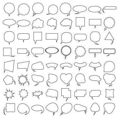 Boş boş konuşma kabarcıklar seti.