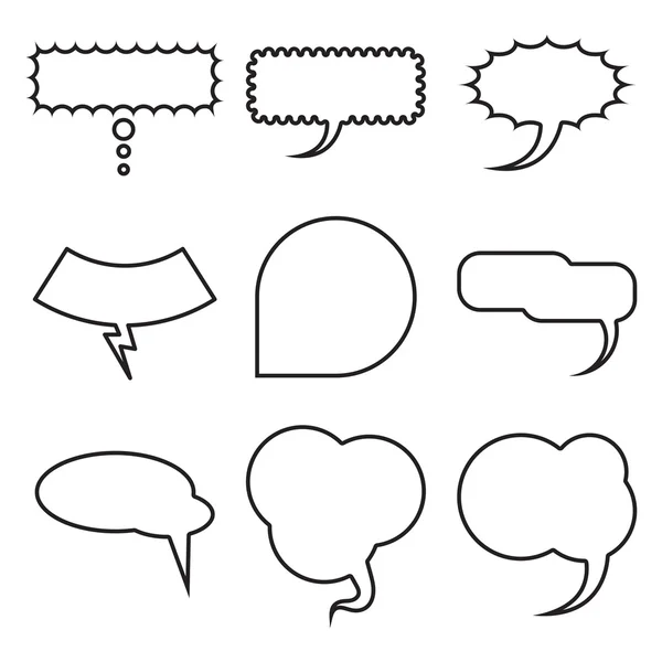 Blank empty speech bubbles set. — Stock Vector