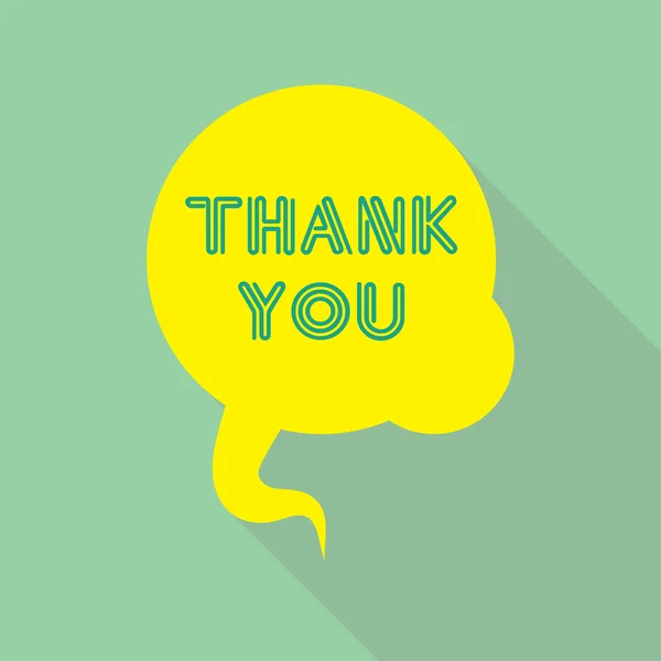 Thank you speech bubble — Stock Vector