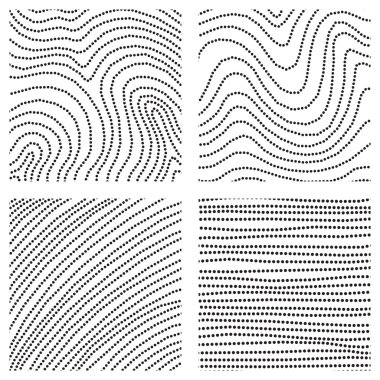 Mürekkep elle çizilmiş dokuları kümesi.