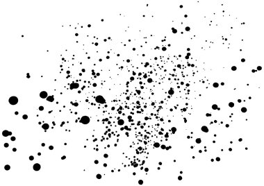 Splatter background. Black calligraphy ink splats.