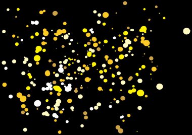 Imitation of gold glitter explosion on black background