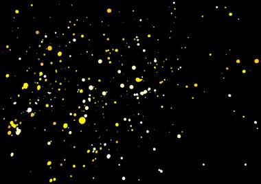 Imitation of gold glitter explosion on black background
