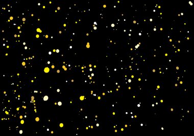 Imitation of gold glitter explosion on black background
