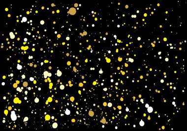Imitation of gold glitter explosion on black background