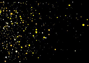 Imitation of gold glitter explosion on black background