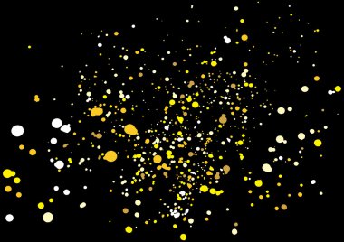 Imitation of gold glitter explosion on black background