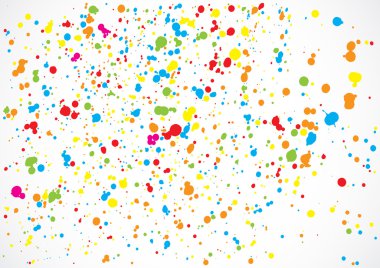 Background with many falling tiny round random confetti, glitter