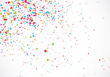 Abstract color splash illustration on white background. Calligra