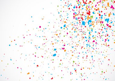 Beyaz arka plan üzerinde izole renkli konfeti.