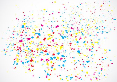 Beyaz arka plan üzerinde izole renkli konfeti.