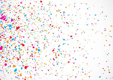 Beyaz arka plan üzerinde izole renkli konfeti.