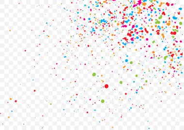 Abstract color splash illustration on transparent background.