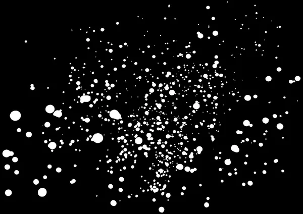 Cielo nocturno estrellado. Estrellas en el cielo oscuro por la noche. La nieve que cae . — Vector de stock