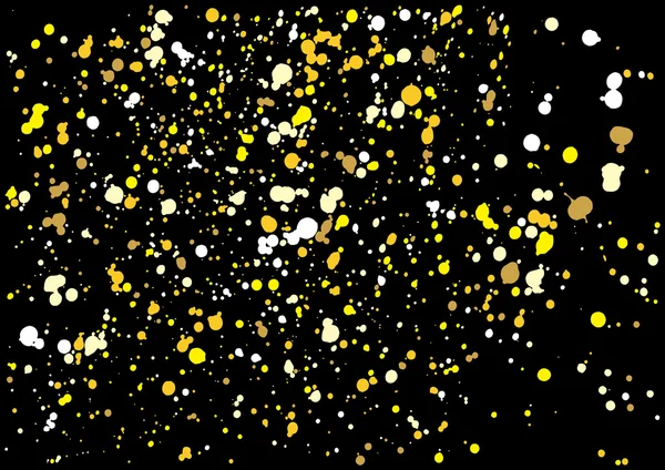 Explosión de brillo dorado sobre fondo negro de pintura en aerosol . — Vector de stock