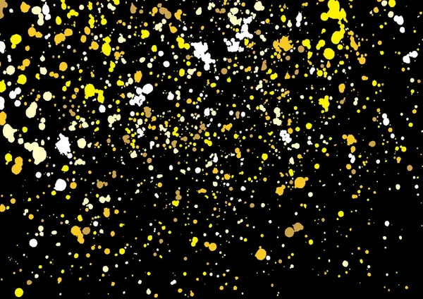 Gold glitter explosion on black background. Golden festive blow — 图库矢量图片