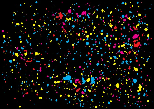 Färgglada konfetti isolerad på svart bakgrund. — Stock vektor