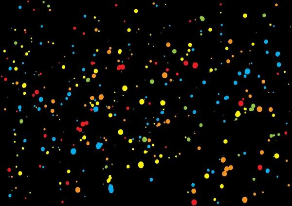 Background with many falling tiny round random confetti, glitter. — Stockvector