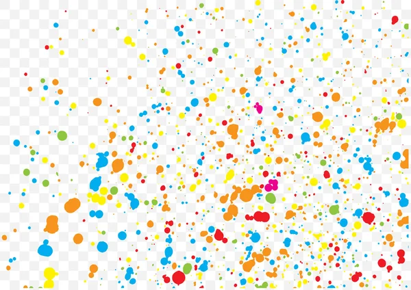 Colorido confeti aislado sobre fondo transparente . — Vector de stock