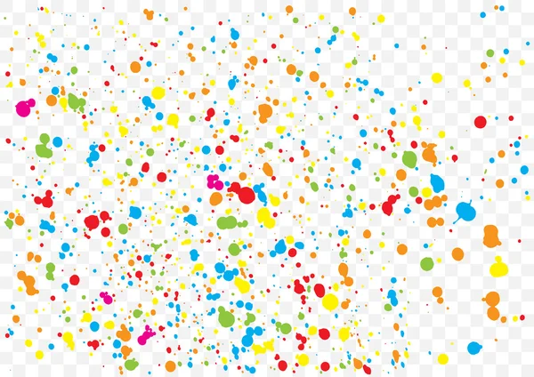 Colorful confetti isolated on transparent background. — Stock Vector