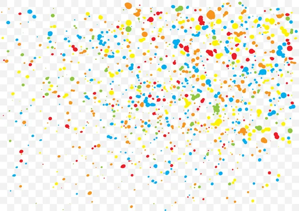 Confettis colorés isolés sur fond transparent . — Image vectorielle