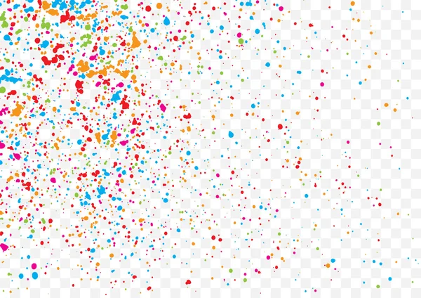Transparent background with many falling tiny round confetti — ストックベクタ
