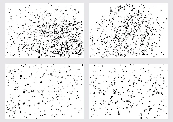 Splatter-Hintergrund. schwarze Kalligrafie-Tintenkleckse. — Stockvektor