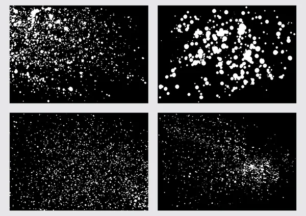 Σύνολο της πτώσης, φυσώντας χιονιού μοτίβο υφής σε μαύρο φόντο — Διανυσματικό Αρχείο