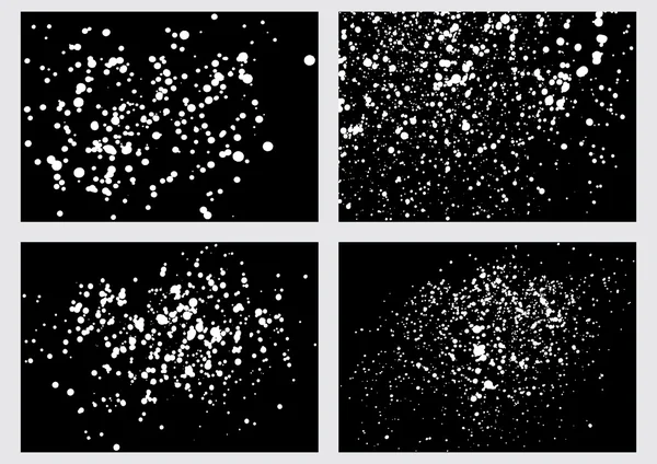 İzole kar yağışı, düşen kar imitasyon koleksiyonu kümesi. — Stok Vektör