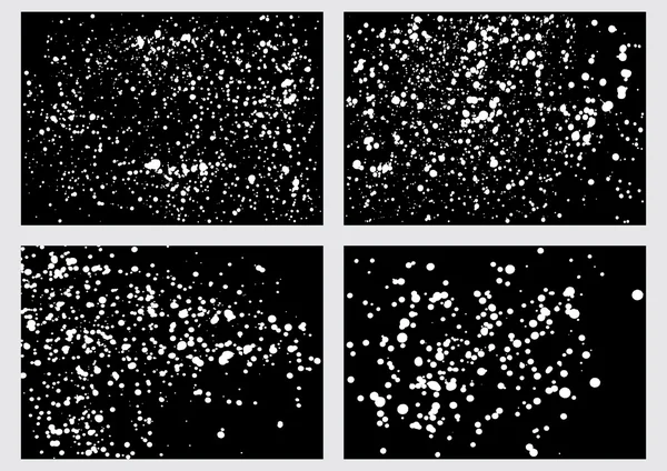 İzole kar yağışı, düşen kar imitasyon koleksiyonu kümesi. — Stok Vektör