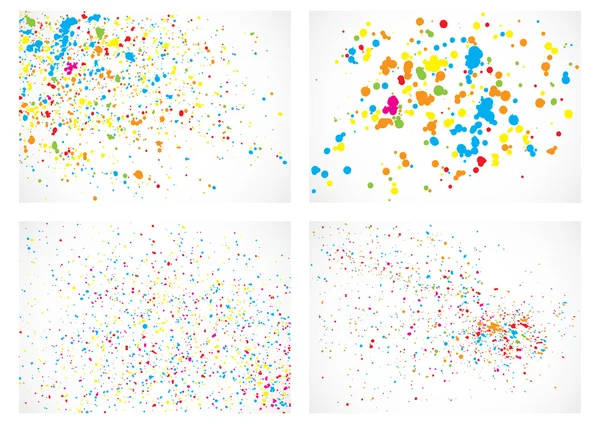 Conjunto de confeti colorido aislado sobre fondo blanco . — Archivo Imágenes Vectoriales