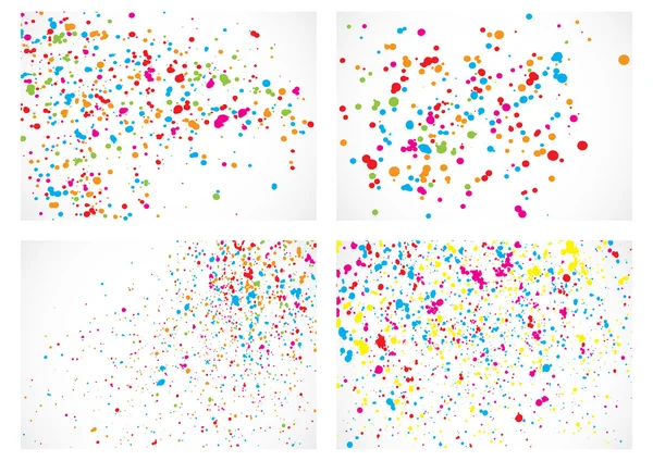 Set di illustrazioni astratte a spruzzo di colore su sfondo bianco . — Vettoriale Stock