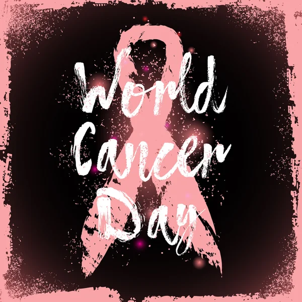 Dia Mundial do Cancro. —  Vetores de Stock