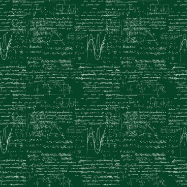 Seamless pattern of mathematical operation and equation, endless arithmetic pattern.